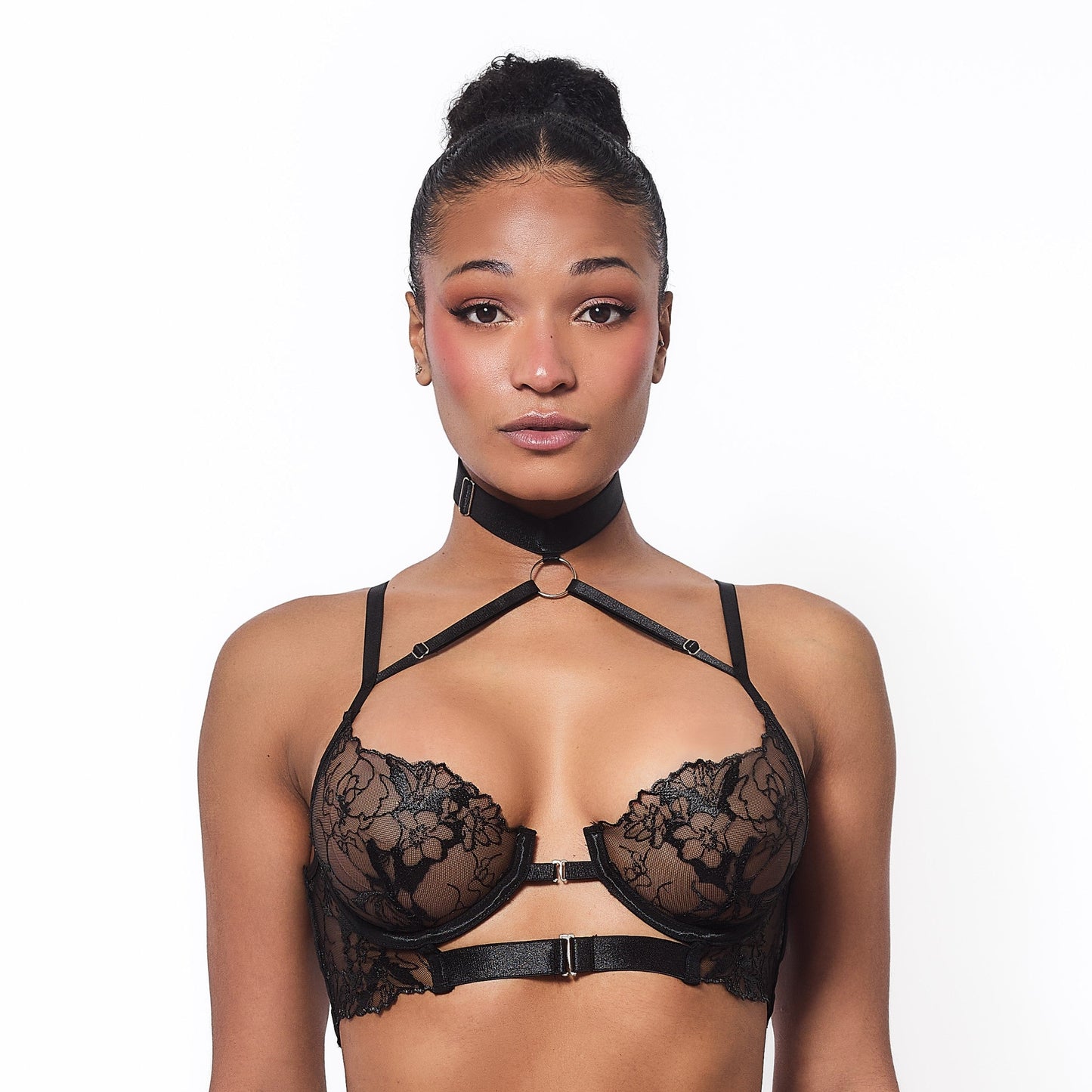 Brigitte Underwire Bra – Strappy Lace Lingerie (Noir, Rouge, Blanc) Melyssa