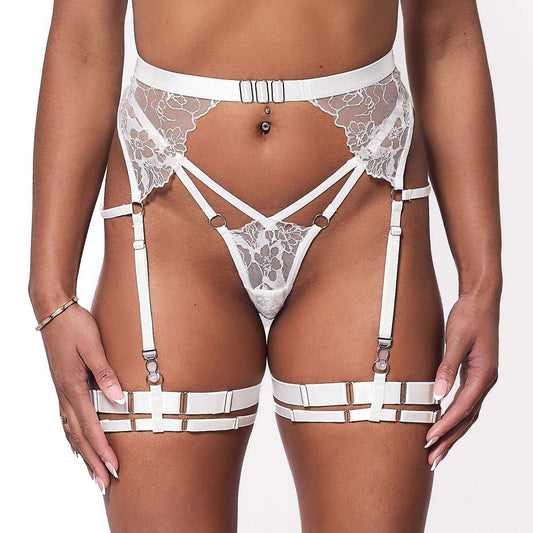 Brigitte Garter Belt – Strappy Lace Lingerie Accessory Melyssa