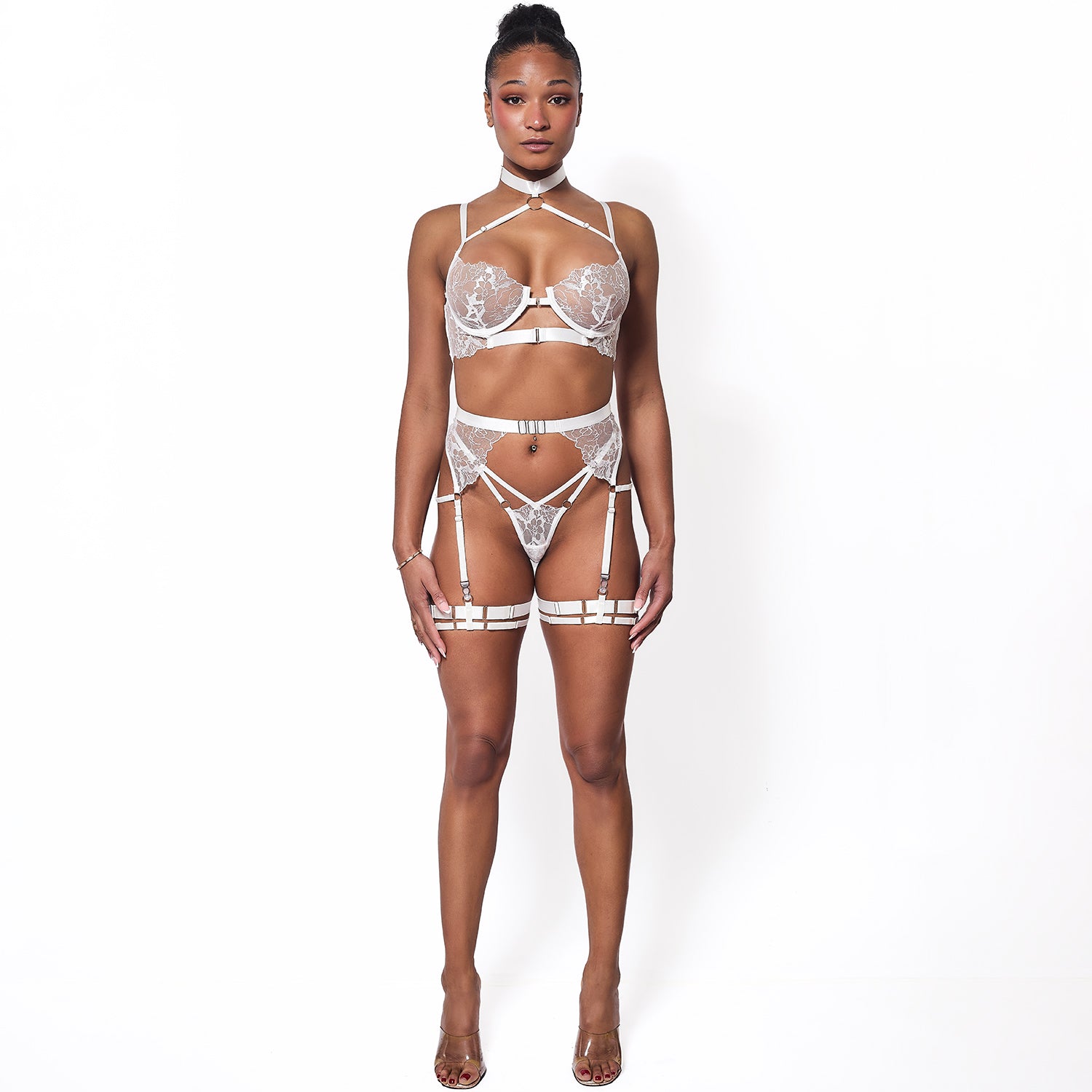 Brigitte Full Set in Blanc (3-pieces White) - Melyssa