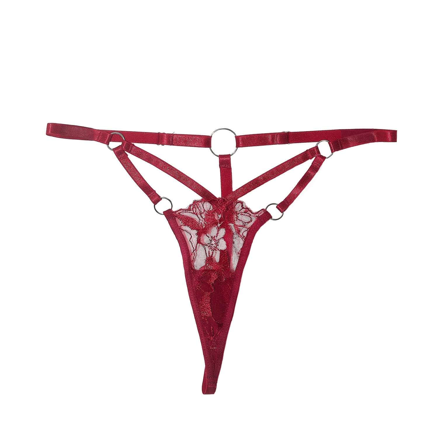 Brigitte Strappy Thong – Lace G-String Lingerie Melyssa