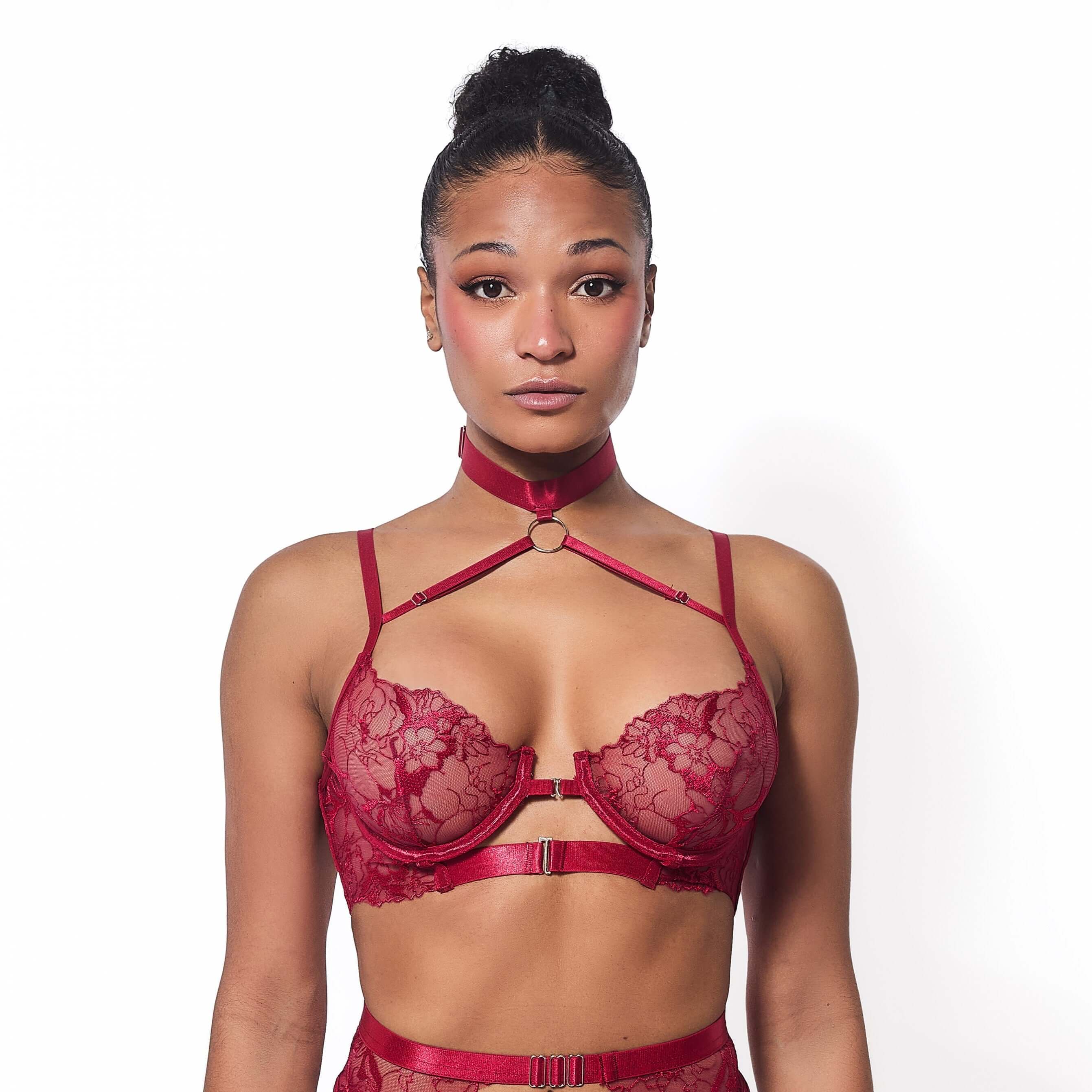 Brigitte Underwire Bra – Strappy Lace Lingerie (Noir, Rouge, Blanc) Melyssa
white lingerie
black lingerie
sexy lingerie
luxury lingerie
red lingerie